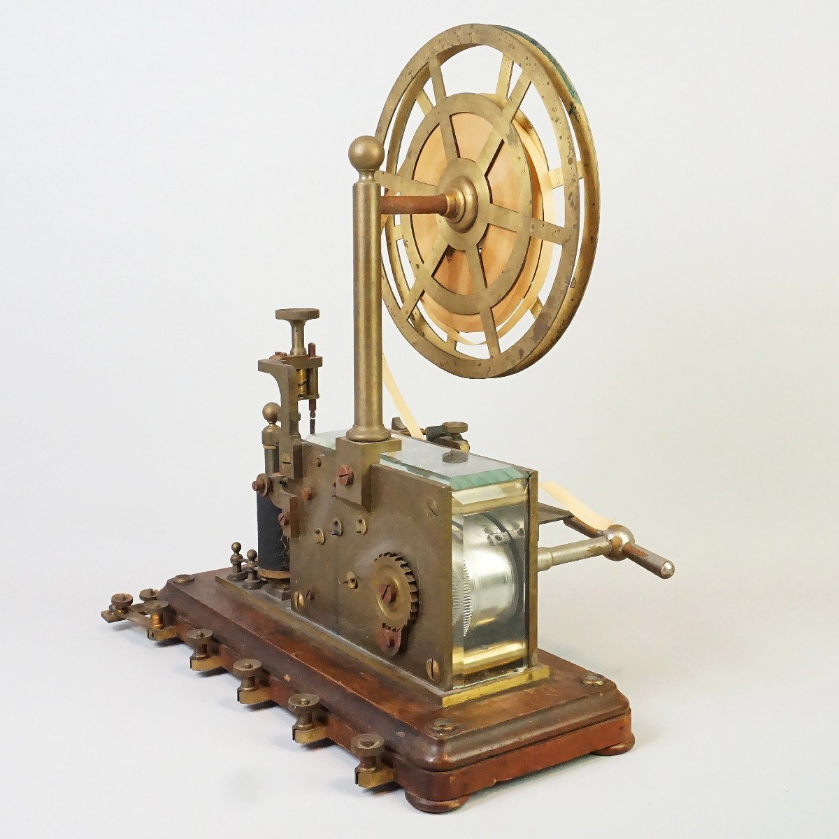 Ensemble De Télégraphe Morse L.M. Ericsson Morse Rare De Collection Avec Clé Etc. 19ème Siècle-photo-3