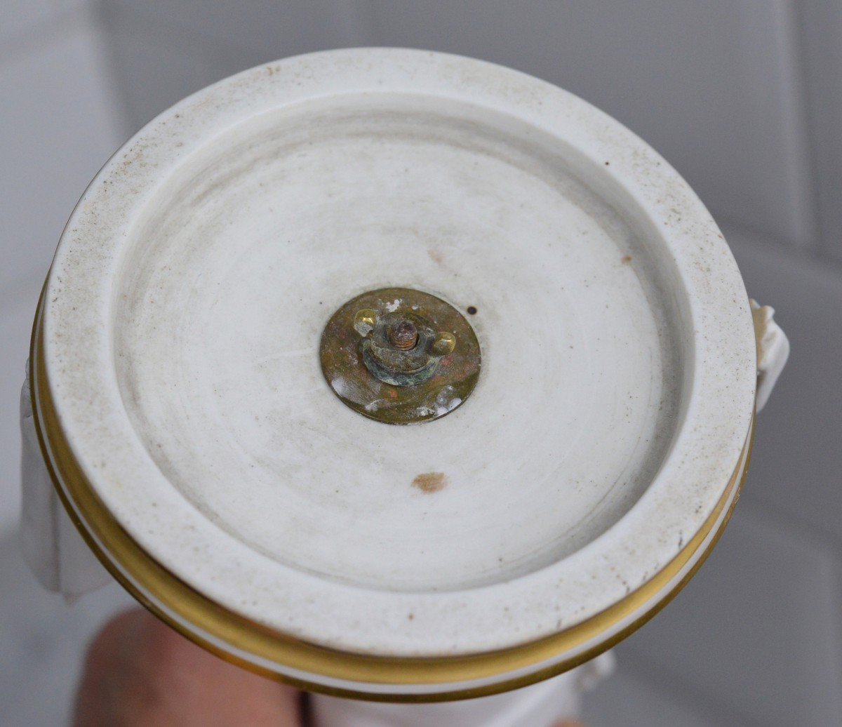 Royal Copenhagen Porcelain Figural Tazza Vase à Fruits Néoclassique Du XIXe Siècle-photo-4