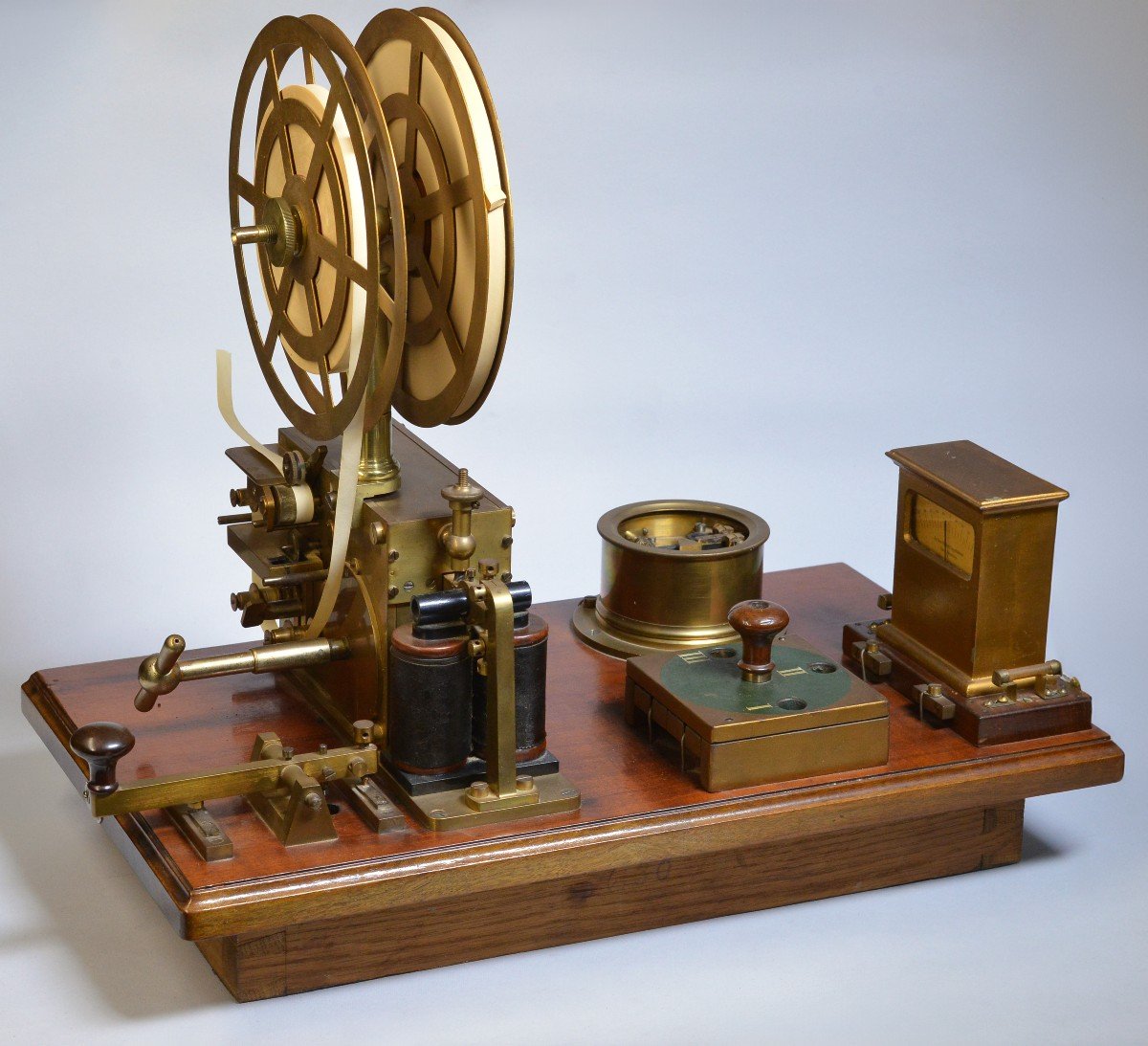 Antique Danish Snts Complete Telegraph Station Key Register Transmitter Sounder-photo-4