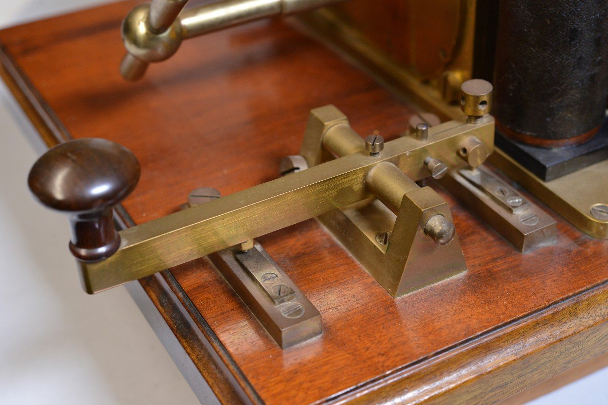 Antique Danish Snts Complete Telegraph Station Key Register Transmitter Sounder-photo-5