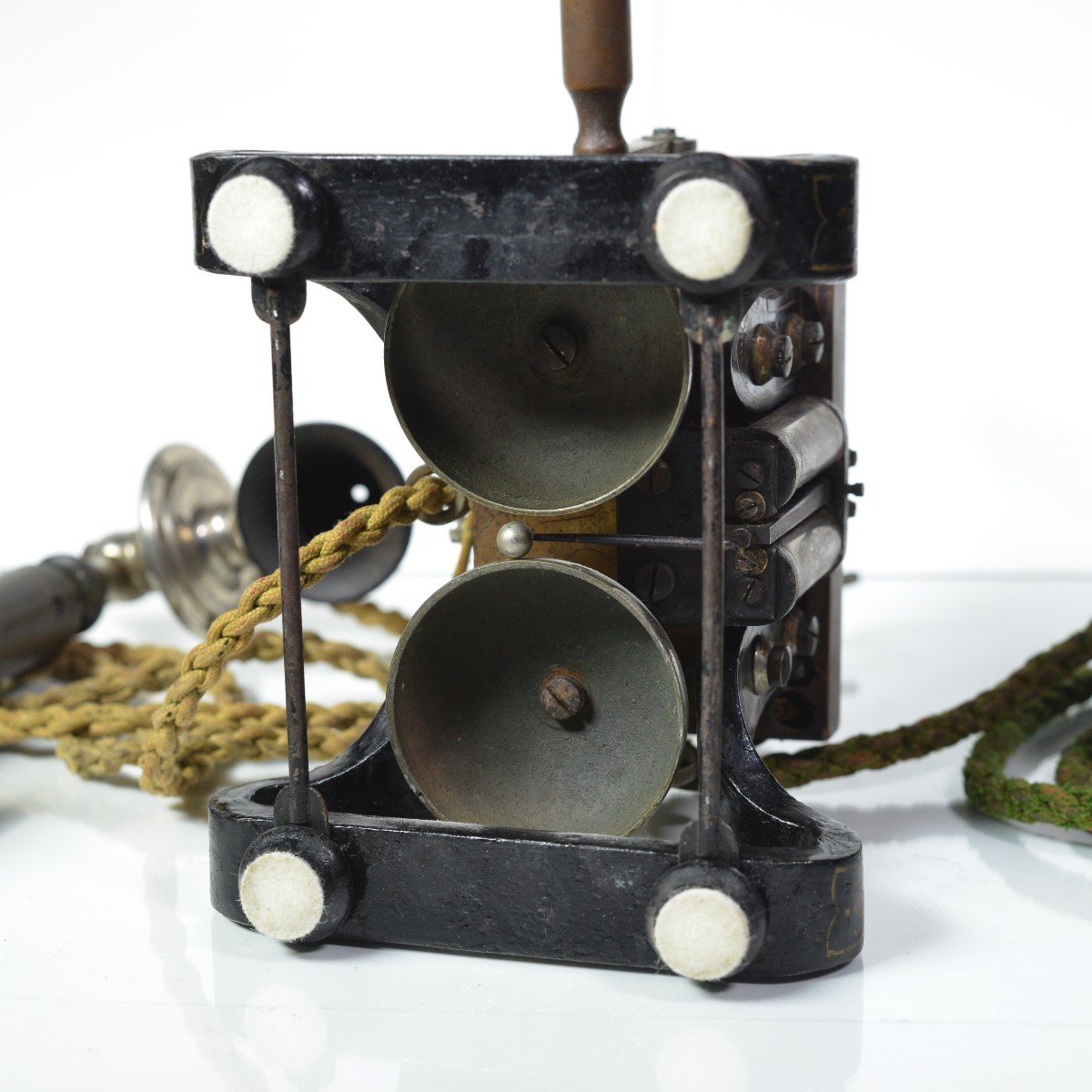 Antique L. M. Ericsson Ac 110 Iron Skeleton Telephone Taxen Eiffel Dachshund #1 -photo-5