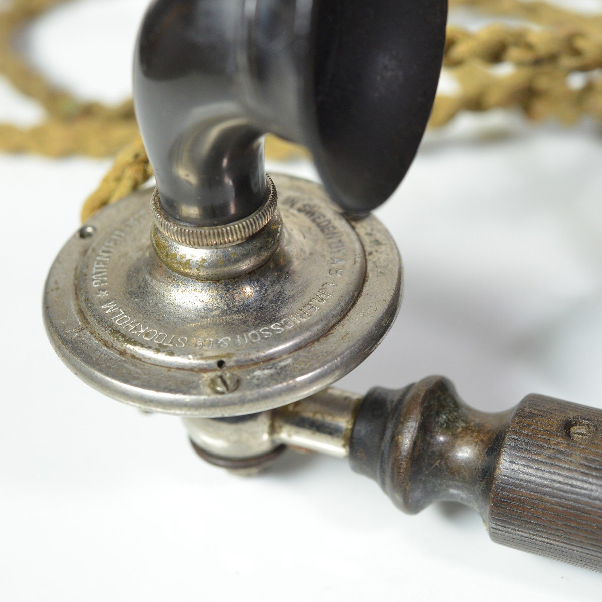 Antique L. M. Ericsson Ac 110 Iron Skeleton Telephone Taxen Eiffel Dachshund #1 -photo-6