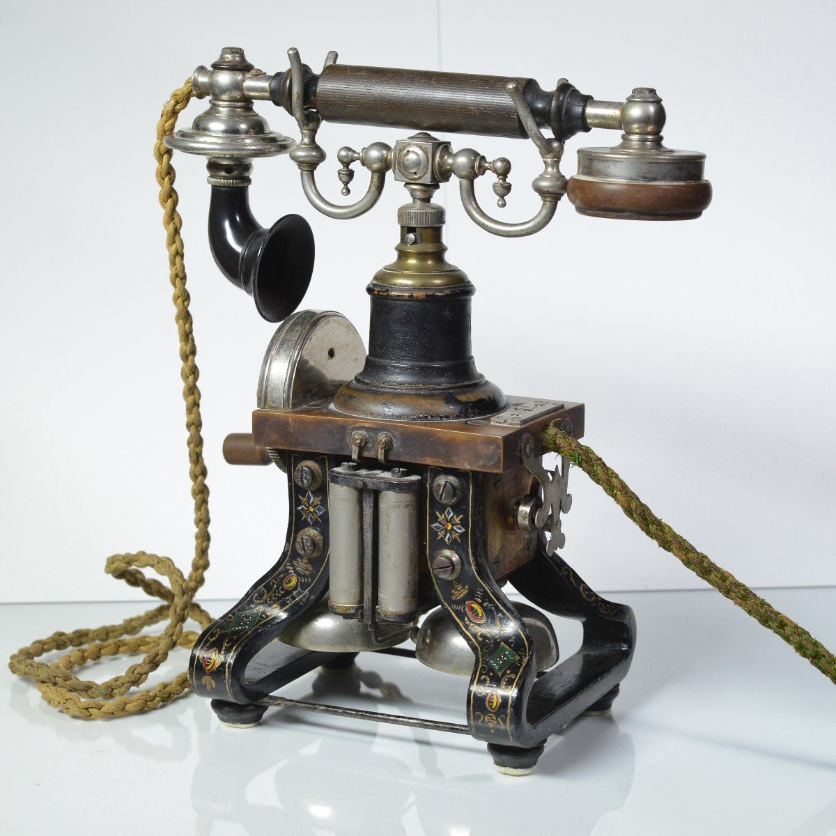 Antique L. M. Ericsson Ac 110 Iron Skeleton Telephone Taxen Eiffel Dachshund #1 