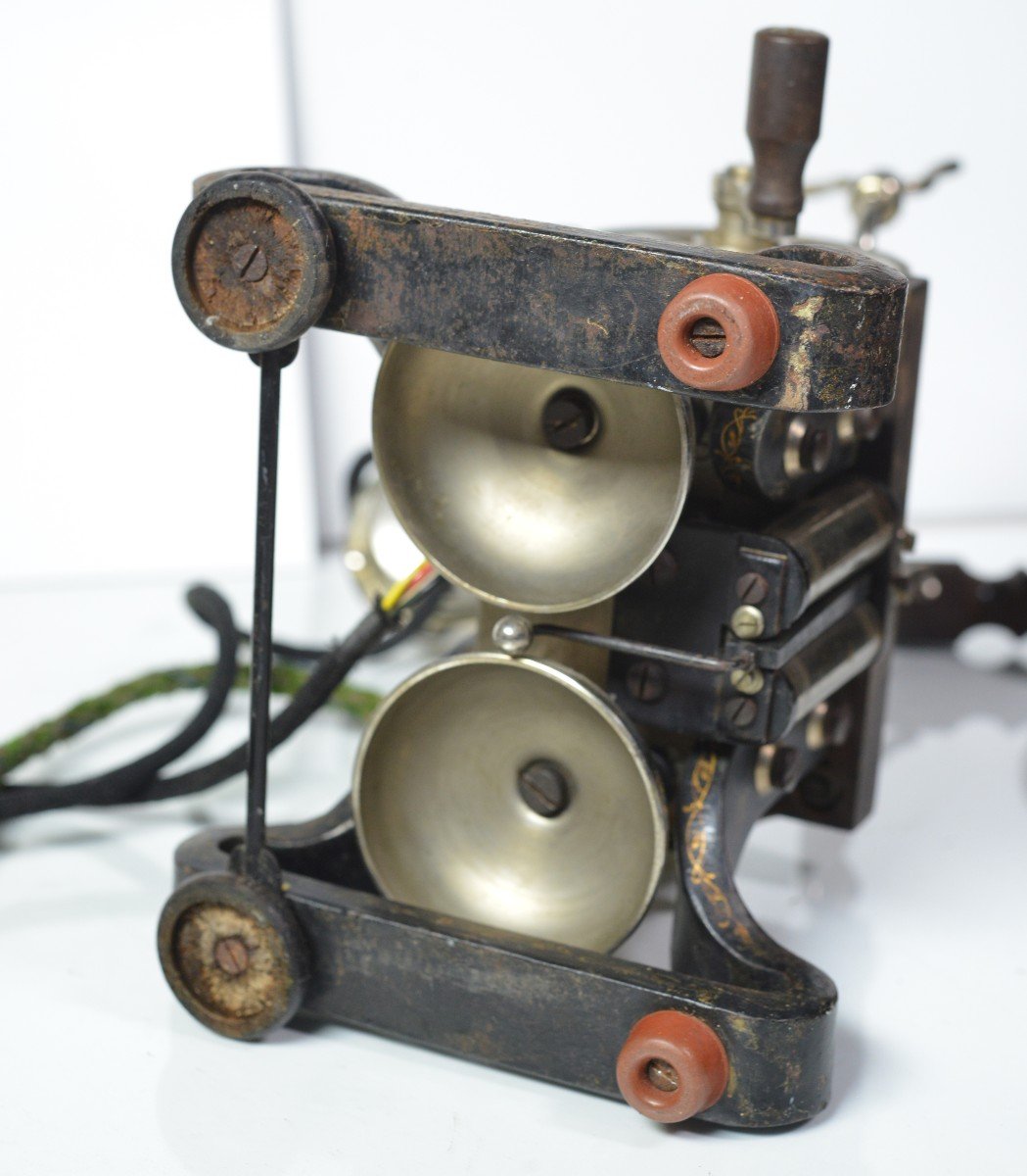 Antique L. M. Ericsson Ac110 Iron Skeleton Telephone Taxen Eiffel Dachshund #3 -photo-4