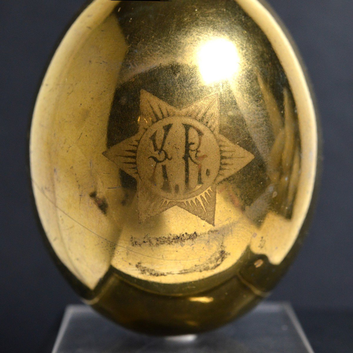 Russian Imperial Porcelain Easter Egg 19th Century Rising Christ  -photo-2