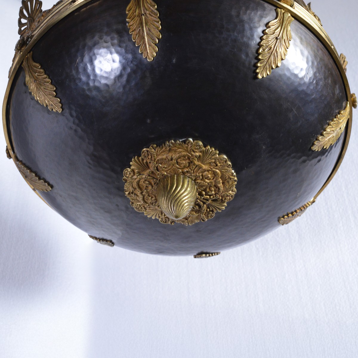 Lustre Antique de Style Empire Français en Bronze Doré et Patiné de la Fin du XIXe Siècle-photo-1