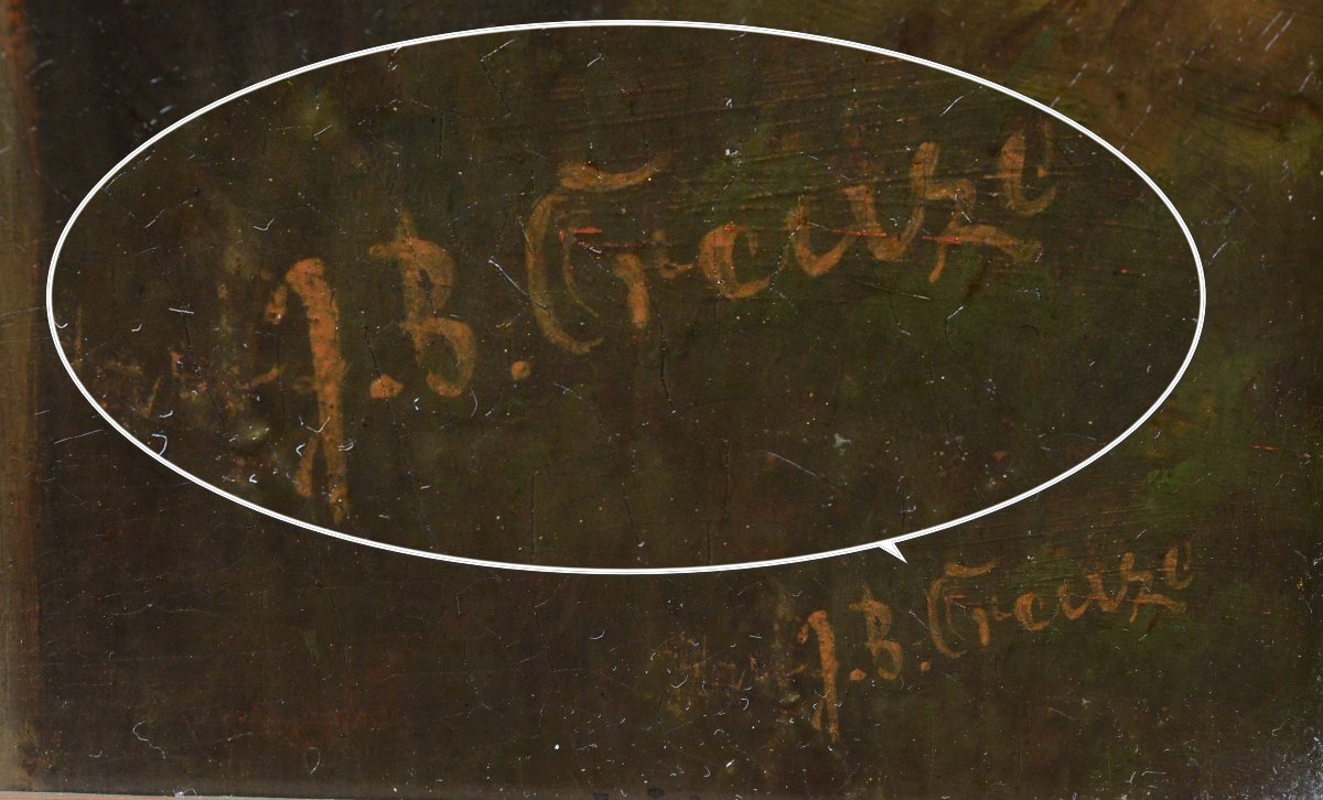 Portrait de Laitière d'après Greuze, Huile sur Panneau, XIXe siècle, Encadré-photo-3