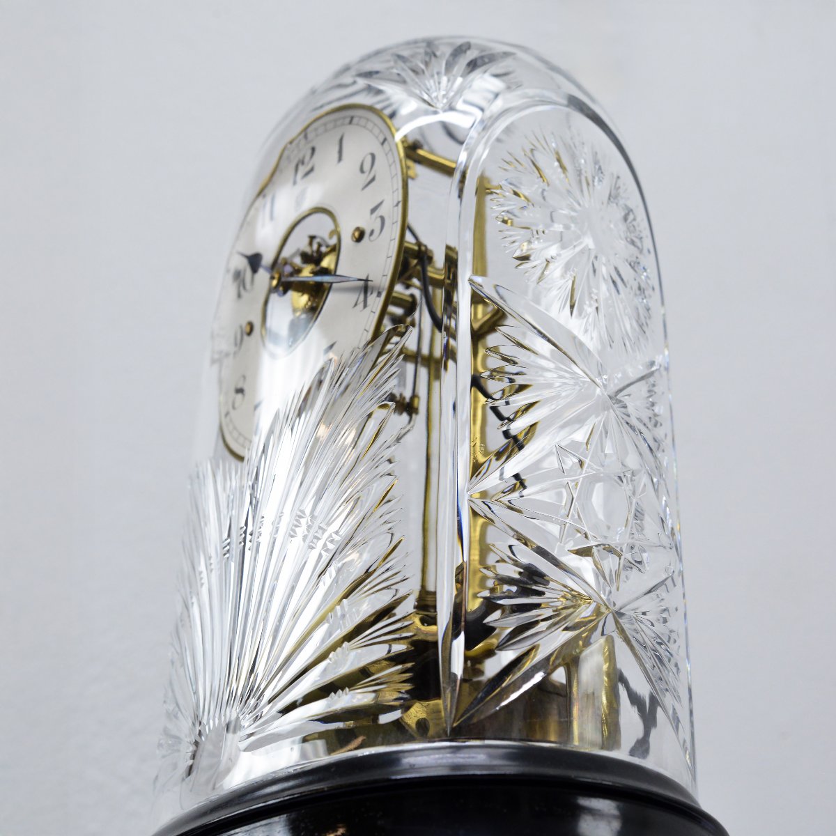 Horloge Bulle Electromagnetique Art Deco 1930 Dome Cristal Taille Suedois-photo-4