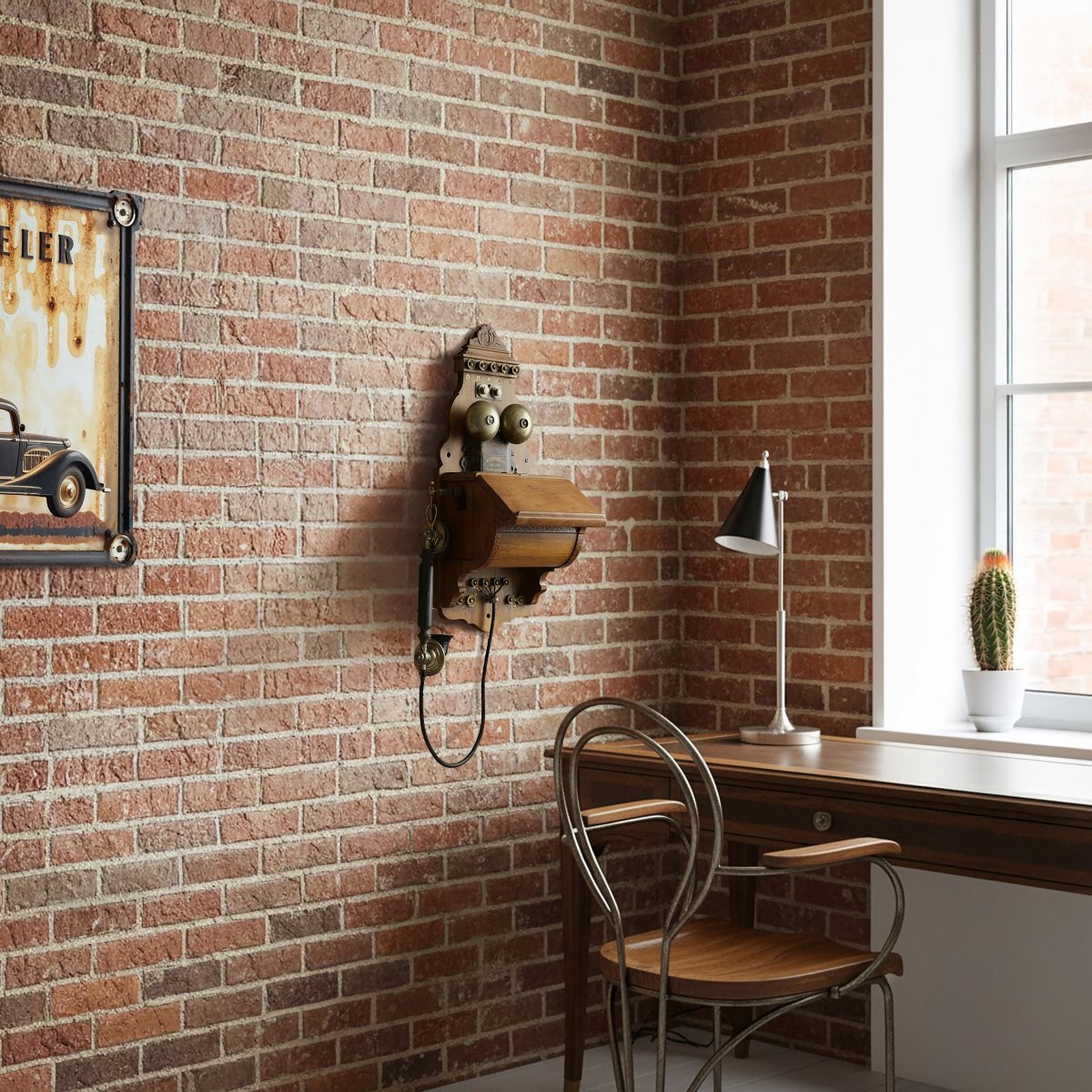 1925 Téléphone Mural Ancien Suédois en Noyer LM Ericsson AB130 Magnéto Manivelle-photo-8