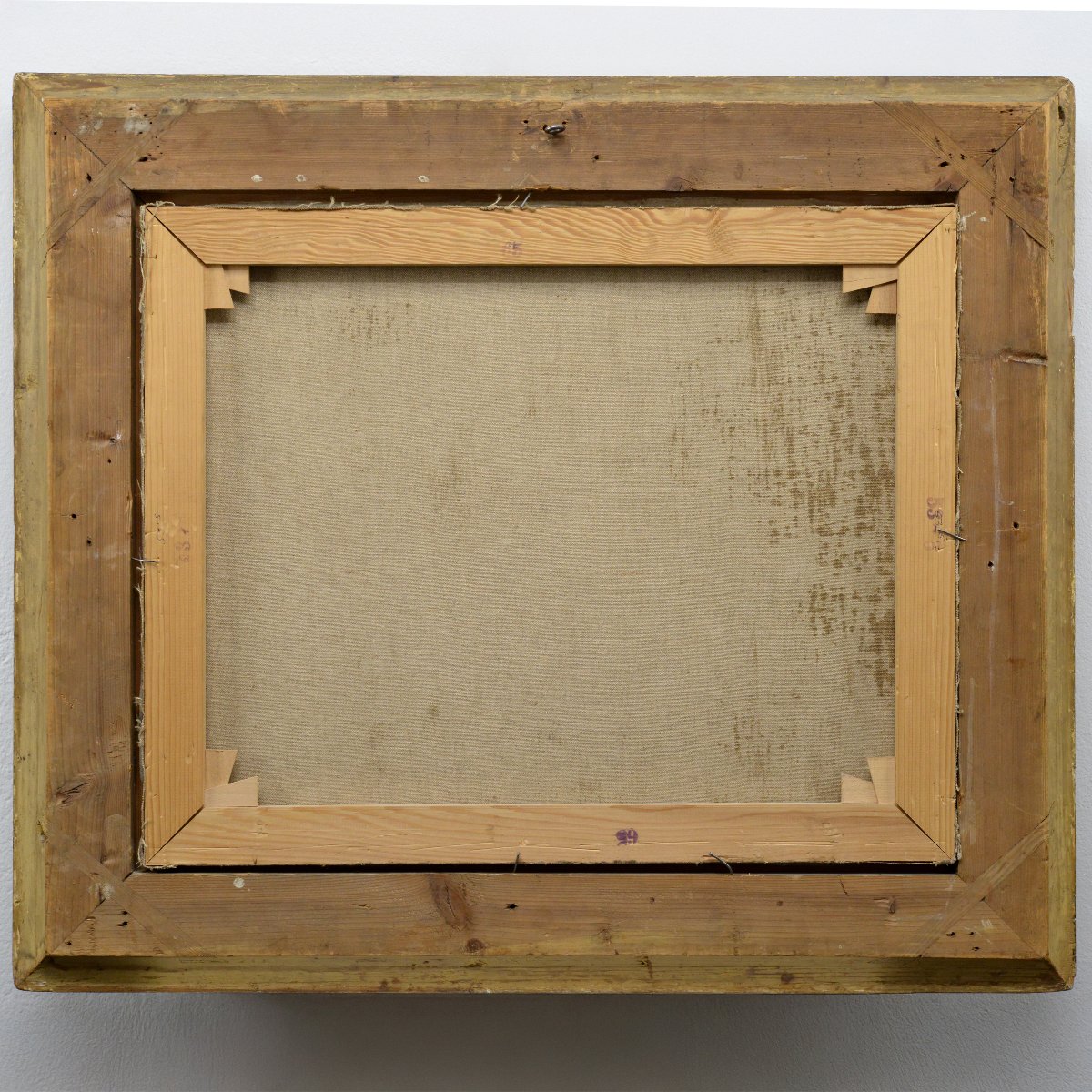 1859 Peinture Huile Allemande Style Hollandais Lac Gele Scene Hiver Signee Encadree-photo-5