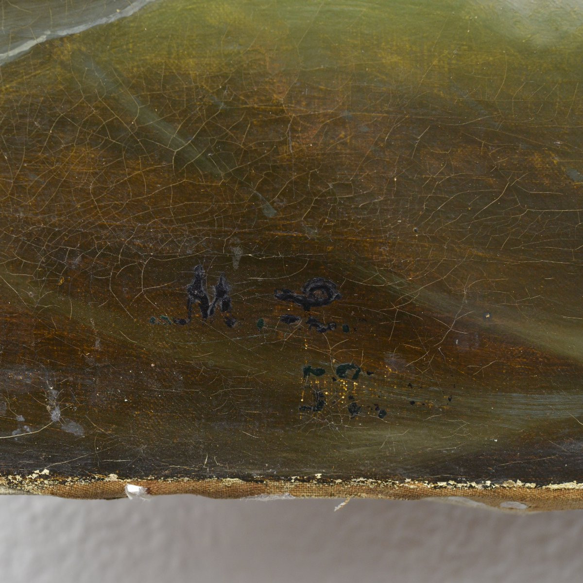 1857 Swedish Romantic Oil Seascape Sailing Fishing Boats Signed By Marcus Larson-photo-2