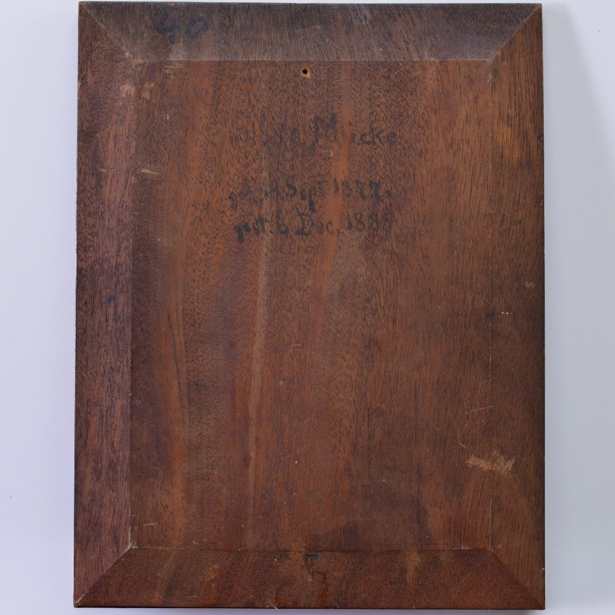 Carl Mucke 1889 German Oil On Mahogany Panel Portrait Of Young Girl Elsa Signed-photo-3