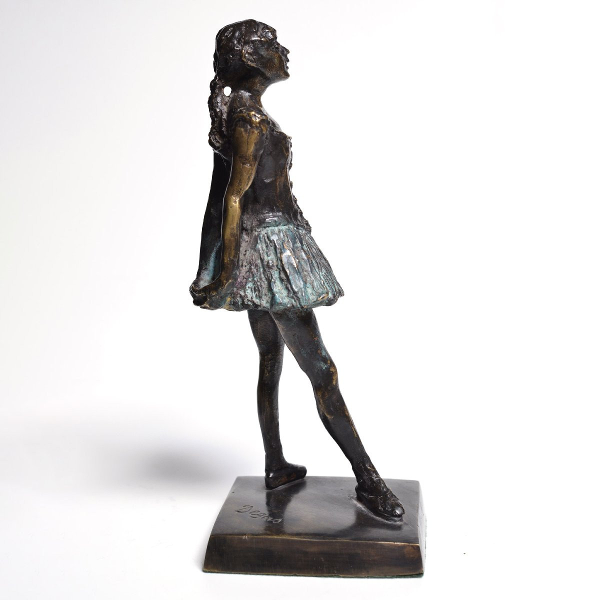 Apres Degas Francais Debut 20e Siecle Sculpture Bronze Bicolore Petite Danseuse-photo-2