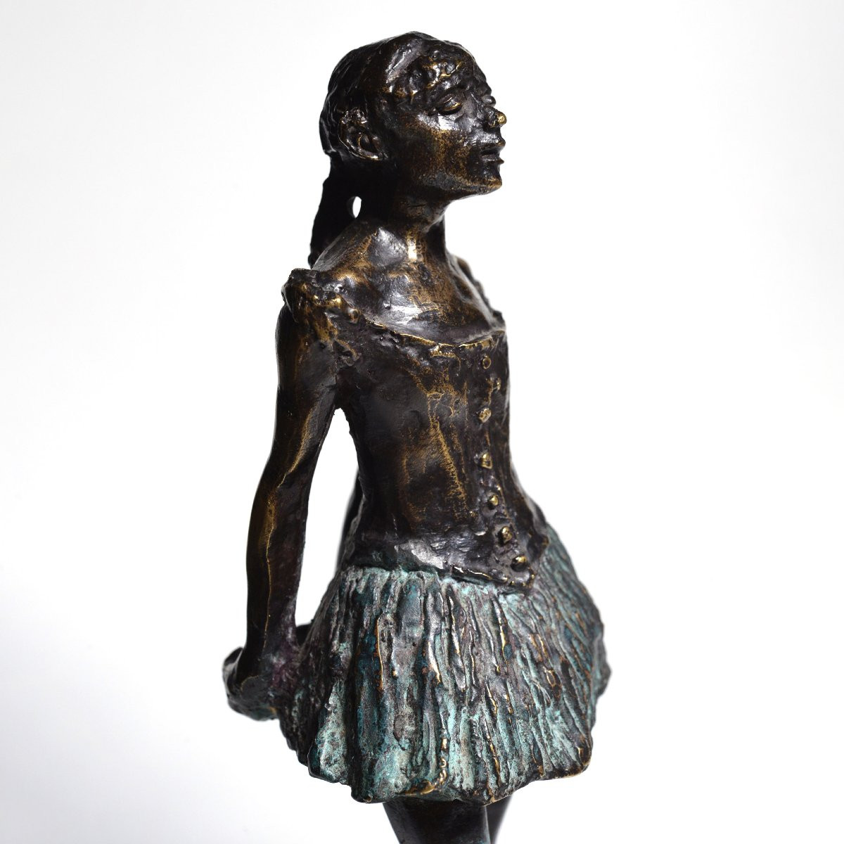 Apres Degas Francais Debut 20e Siecle Sculpture Bronze Bicolore Petite Danseuse-photo-2