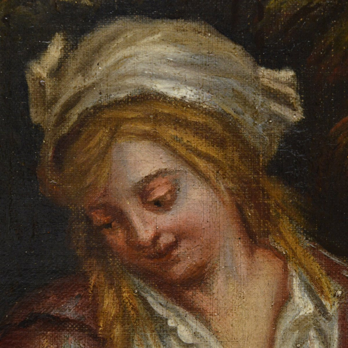 Maitre Ancien 17e Siecle Scene de Genre Baroque Huile sur Toile Joueurs de Des Rue-photo-4