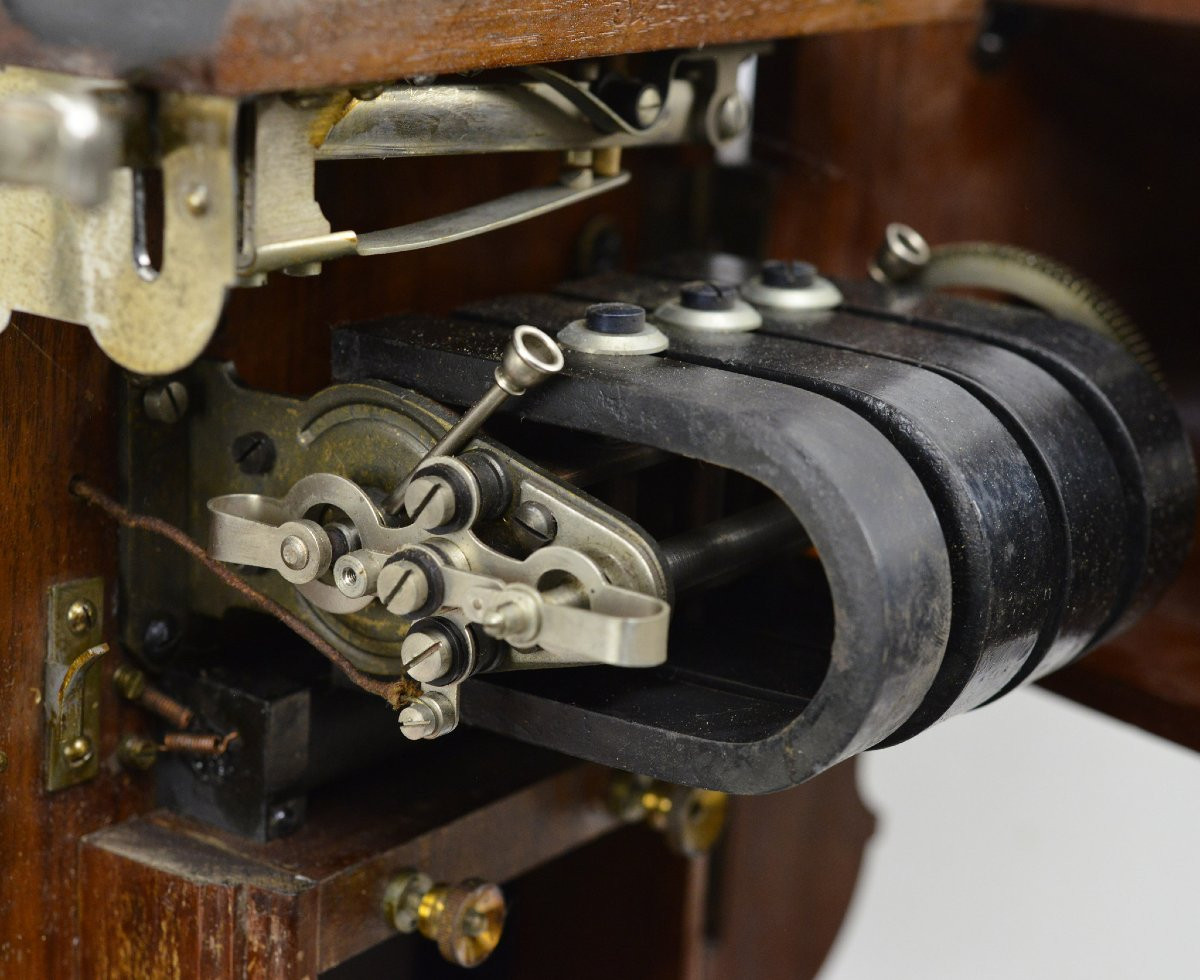 Ericsson Telephone Mural Ancien Suedois 1901 Manivelle Magneto Long Pole AB220-photo-3