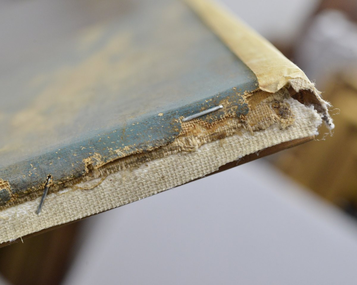 Portrait Romantique Debut 19e Siecle Jeune Femme Panier de Fleurs Huile Toile-photo-7