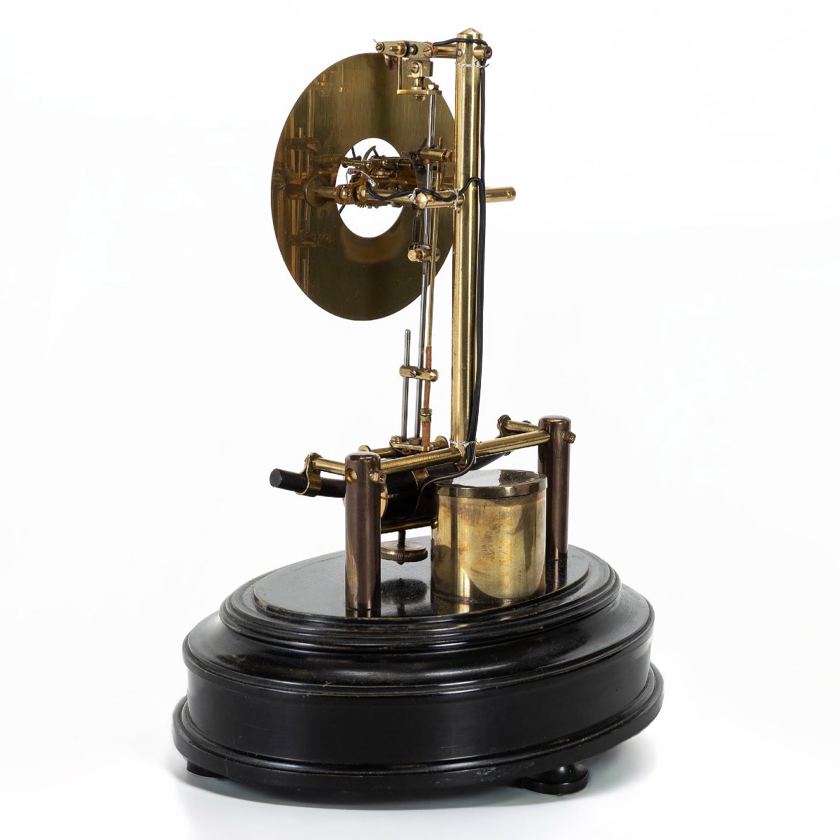 1930s Art Deco French Bulle Electromagnetic Clock Swedish Cut Crystal Glass Dome-photo-1
