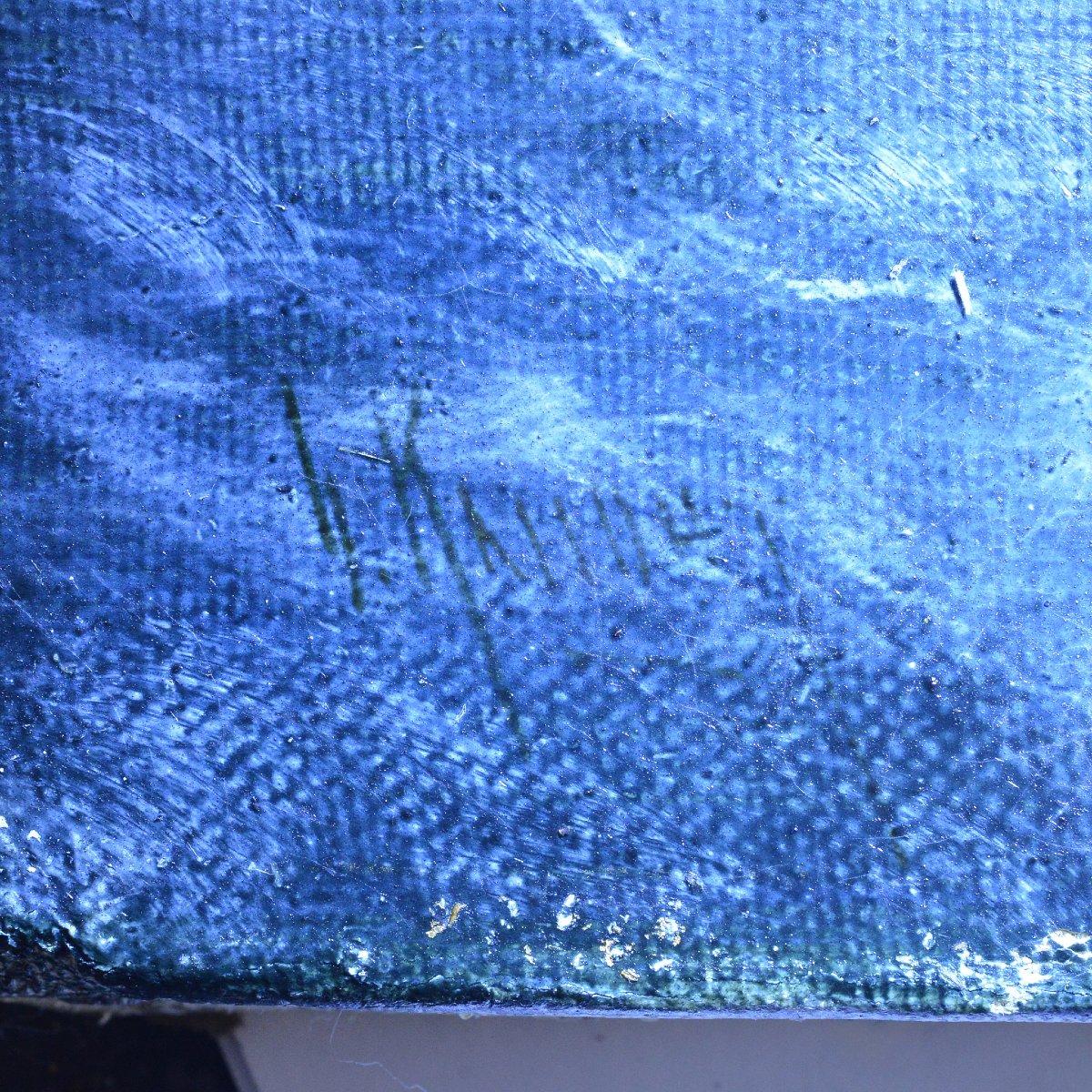 19e Siecle Paysage Marin Romantique Britannique Huile Sur Toile Bateaux Peche Signee-photo-2