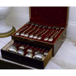 Swedish Collection Russian Gilded Silverware Views Of Moscow N St.petersburg Box