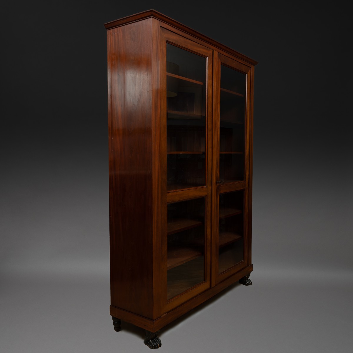 Paris, vers 1800 - bibliothèque ou armoire vitrée en acajou - époque Consulat, Empire-photo-3