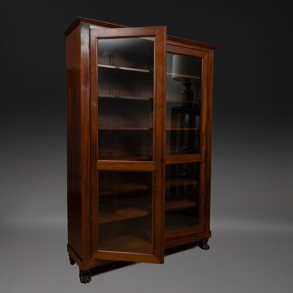 Paris, vers 1800 - bibliothèque ou armoire vitrée en acajou - époque Consulat, Empire-photo-2