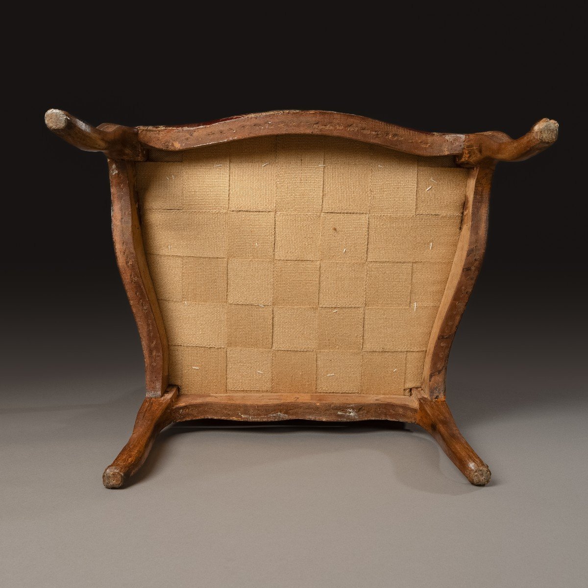 NQ Foliot, maître en 1729 - fauteuil à la reine Louis XV, vers 1760 - bois naturel et soie-photo-6