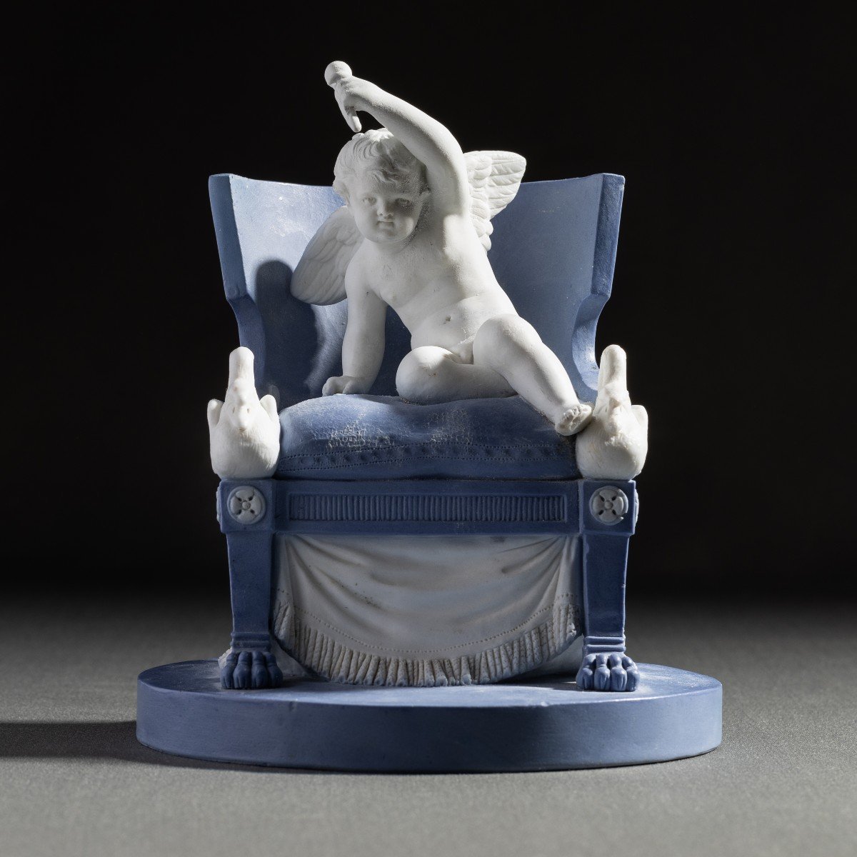 Manufacture Royale De Sèvres - “l'amour à La Dentelle”, Rare Wedgwood-style Biscuit-photo-2