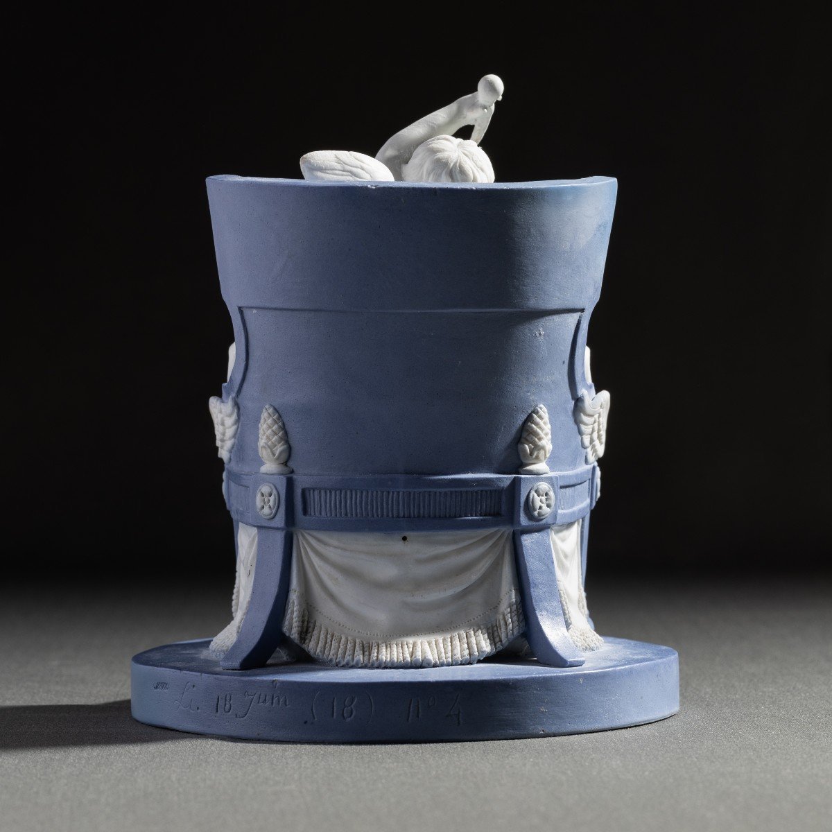 Manufacture Royale De Sèvres - “l'amour à La Dentelle”, Rare Wedgwood-style Biscuit-photo-4