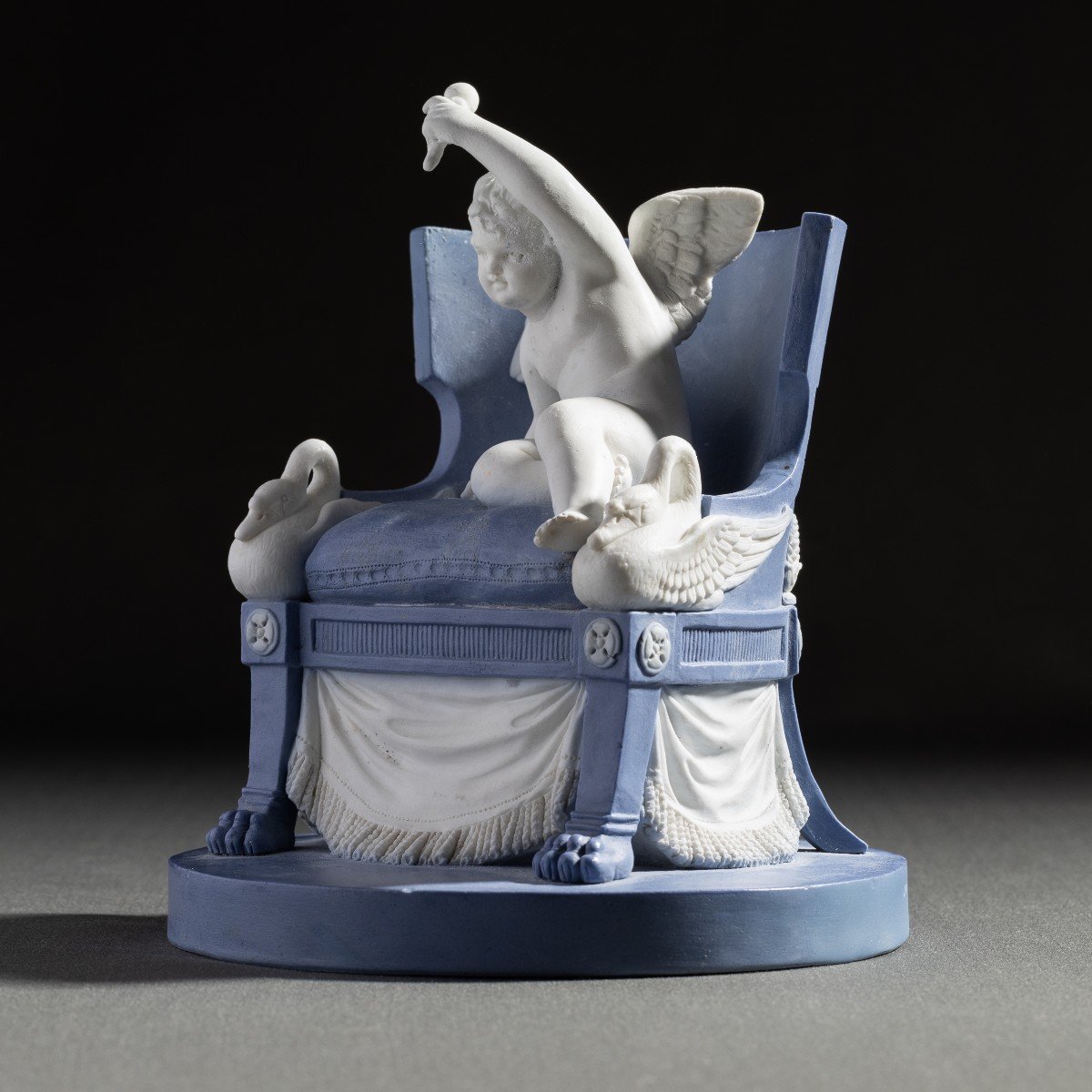 Manufacture Royale De Sèvres - “l'amour à La Dentelle”, Rare Wedgwood-style Biscuit-photo-3