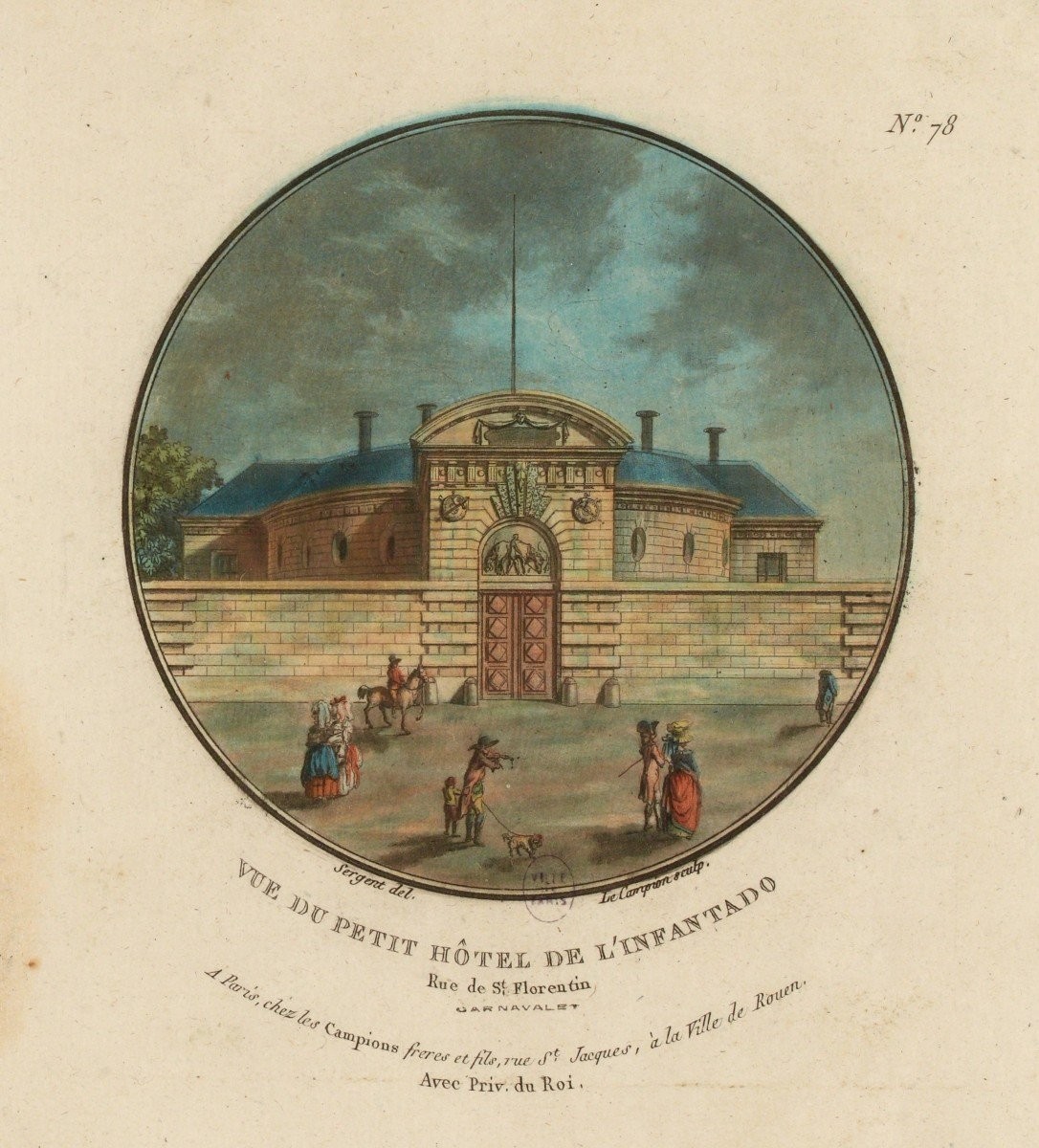 Darte Frères - assiette de table à décor topographique, époque Consulat, Empire-photo-1