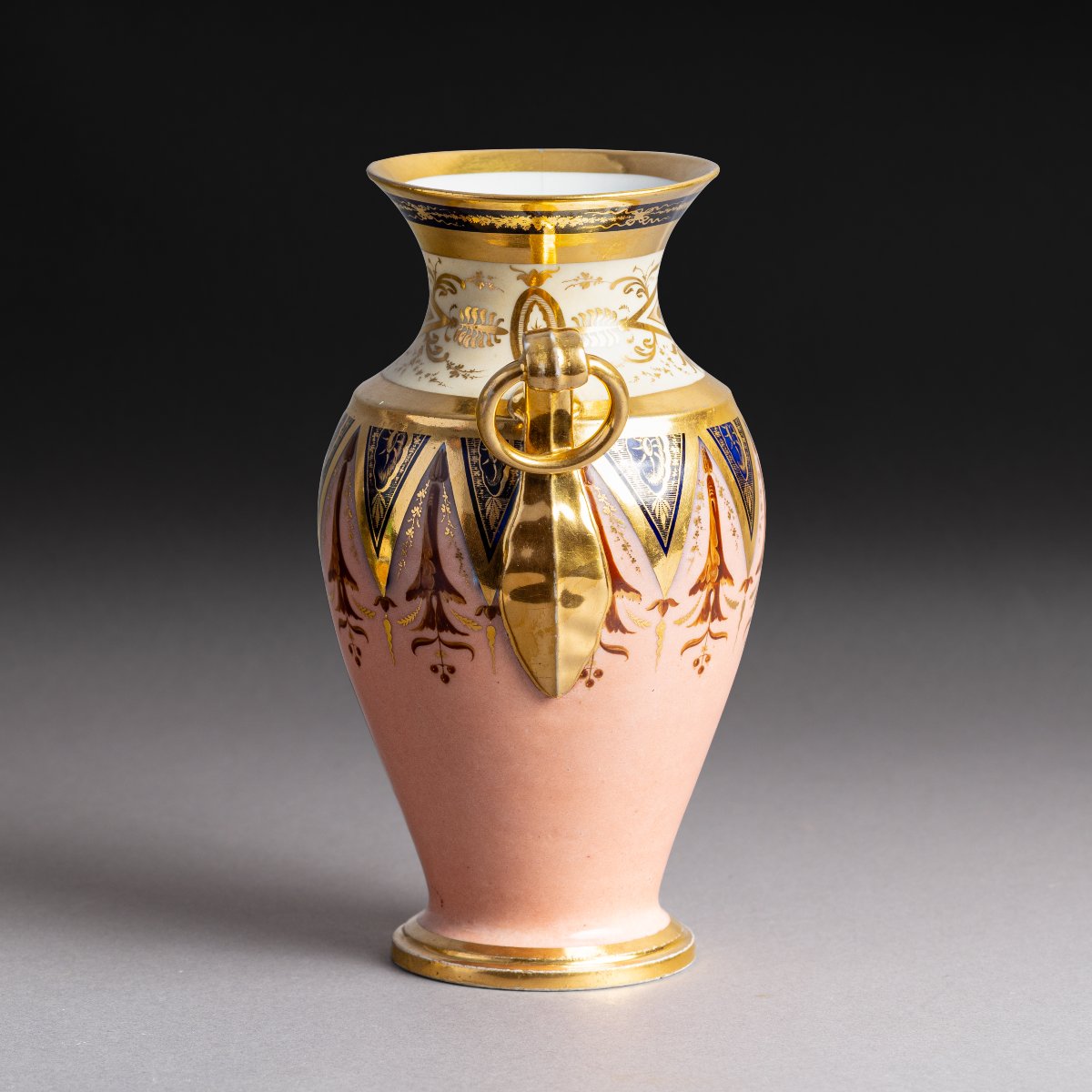 Manufacture de Halley, vers 1800 - rare vase balustre à décor "arabesque" - Consulat, Empire-photo-2