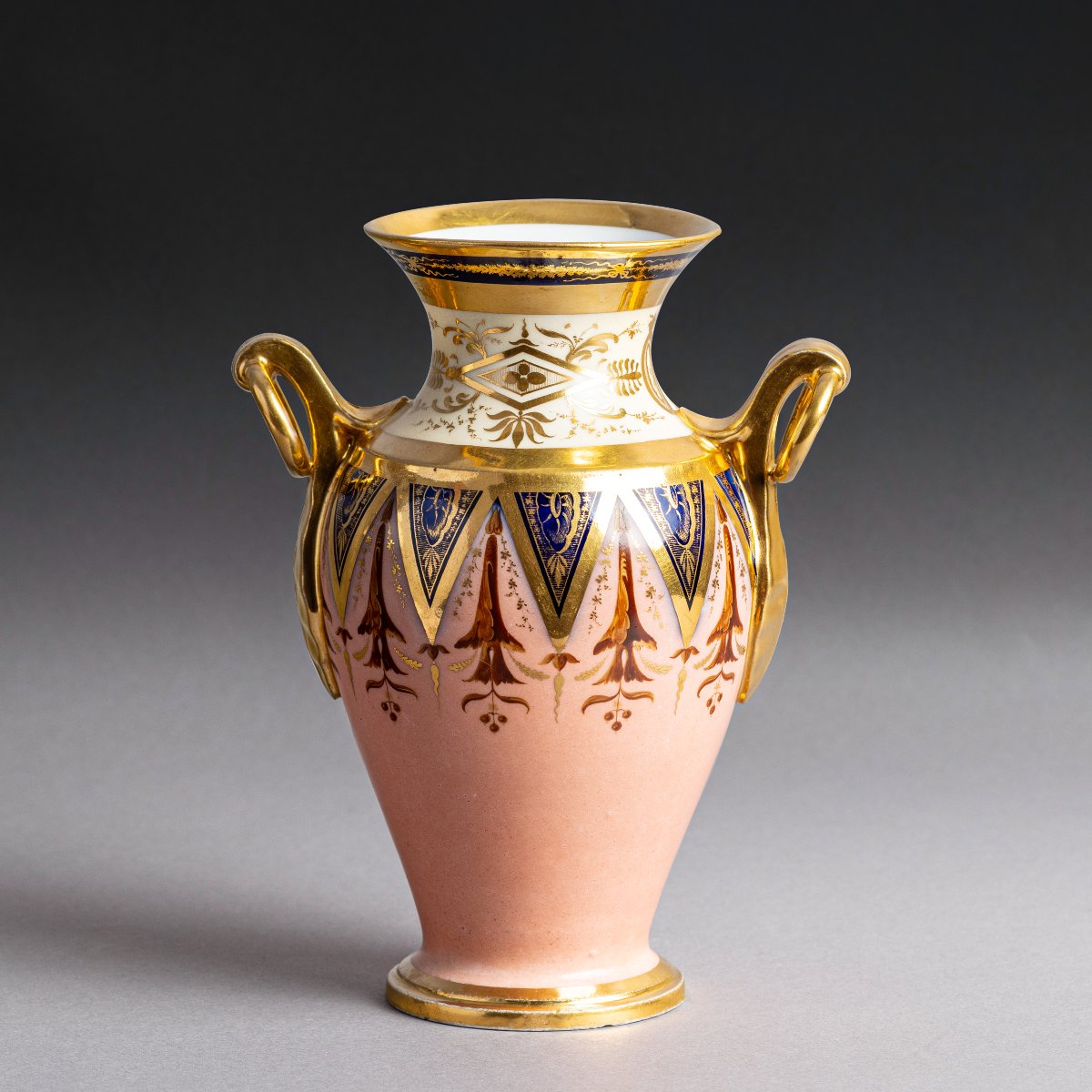 Manufacture de Halley, vers 1800 - rare vase balustre à décor "arabesque" - Consulat, Empire-photo-3