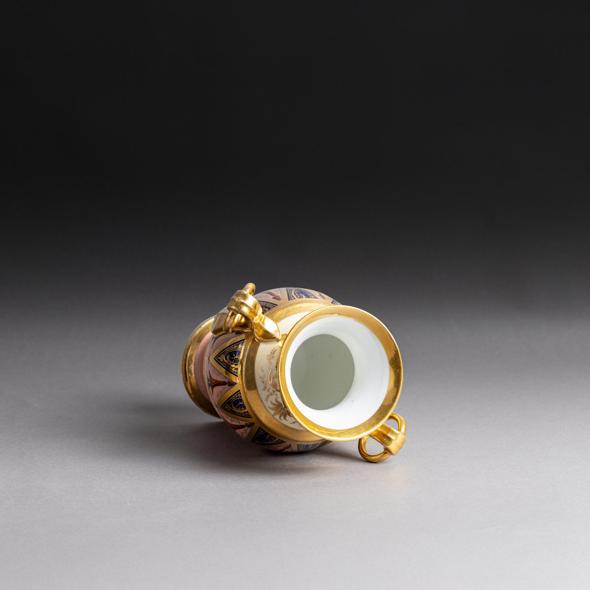 Manufacture de Halley, vers 1800 - rare vase balustre à décor "arabesque" - Consulat, Empire-photo-2