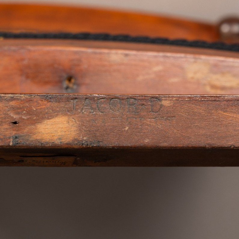 Jacob Desmalter - fauteuil impérial en acajou et soie Prelle - vers 1810-photo-3