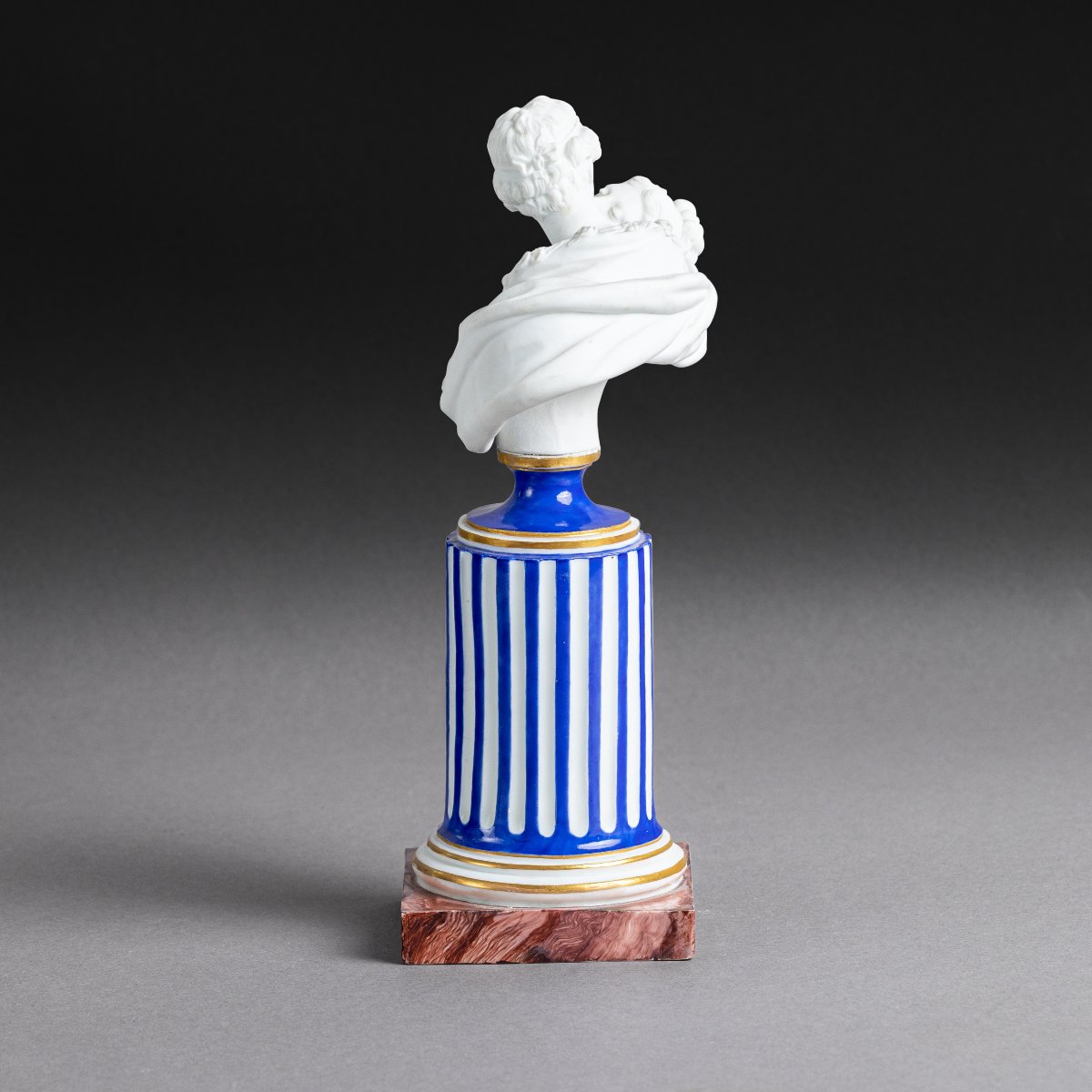 Niderviller, Comte de Custine, d'après Houdon, vers 1780 - Le baiser, buste en biscuit -photo-2