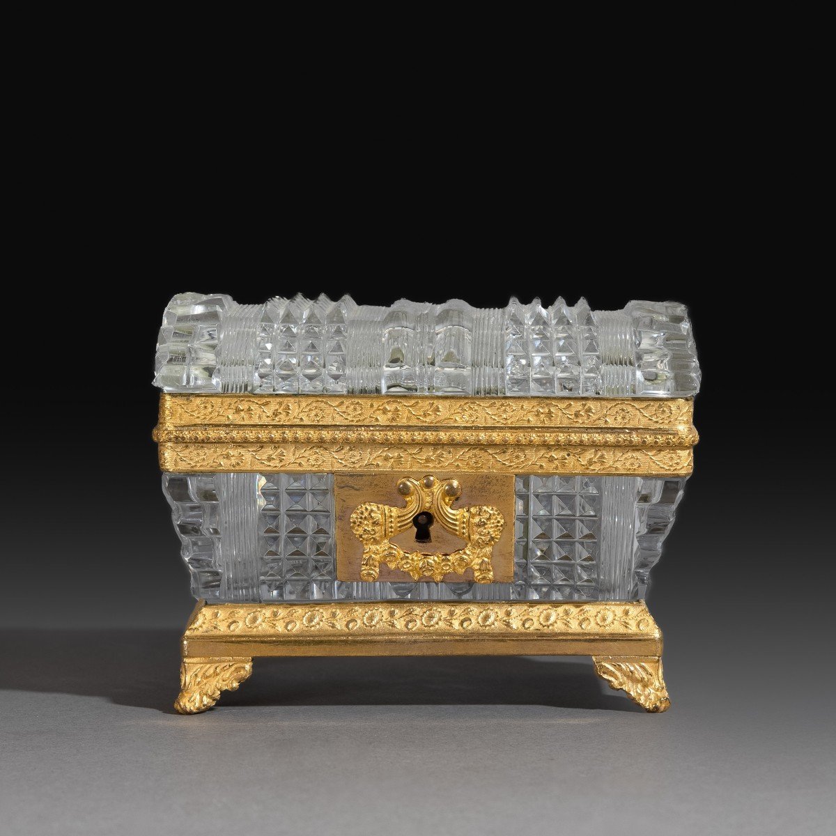 Le Creusot, Circa 1820 - Ormoulu Mounted Crystal Box - Restoration Period-photo-2