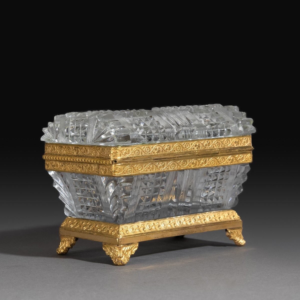 Le Creusot, Circa 1820 - Ormoulu Mounted Crystal Box - Restoration Period-photo-4