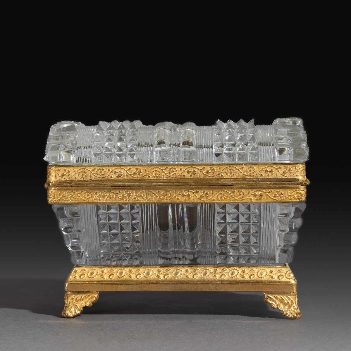 Le Creusot, Circa 1820 - Ormoulu Mounted Crystal Box - Restoration Period-photo-1