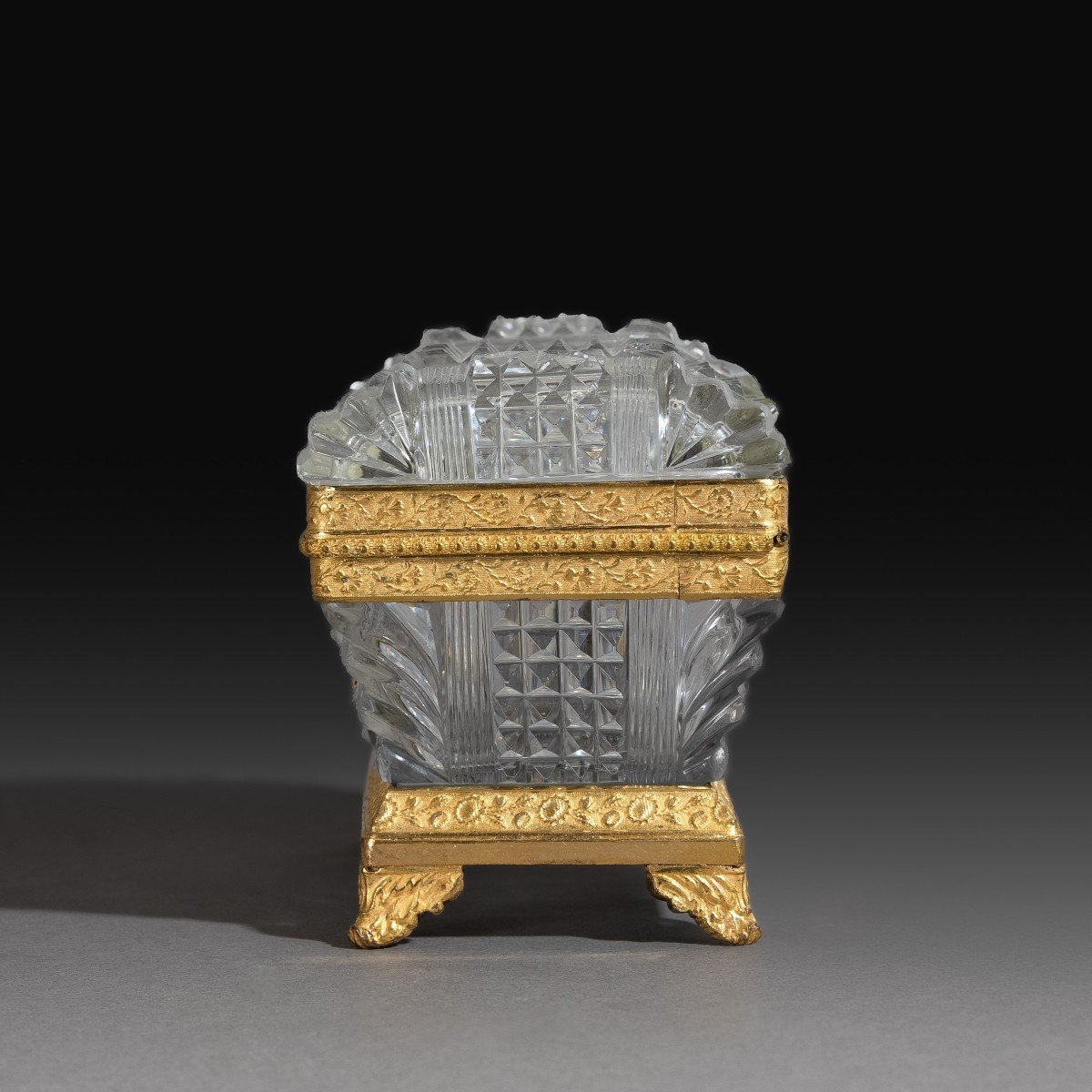 Le Creusot, Circa 1820 - Ormoulu Mounted Crystal Box - Restoration Period-photo-2