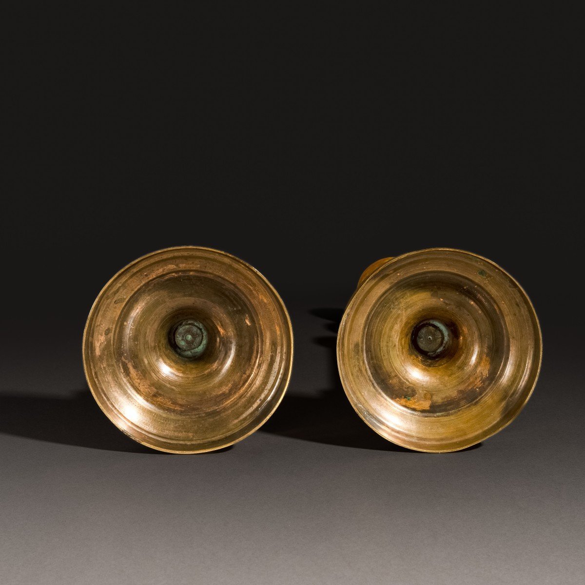 Paris, Circa 1800 - Pair Of Large Candlesticks, Gilt Bronze Torches - Galle Or Ravrio-photo-1