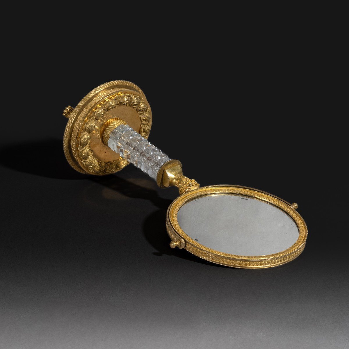 Paris, vers 1820 - miroir de table ou psyché - cristal et bronze à l'ormoulu-photo-2