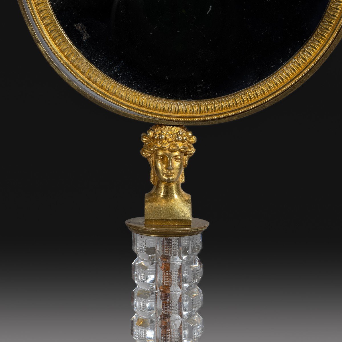 Paris, vers 1820 - miroir de table ou psyché - cristal et bronze à l'ormoulu-photo-4