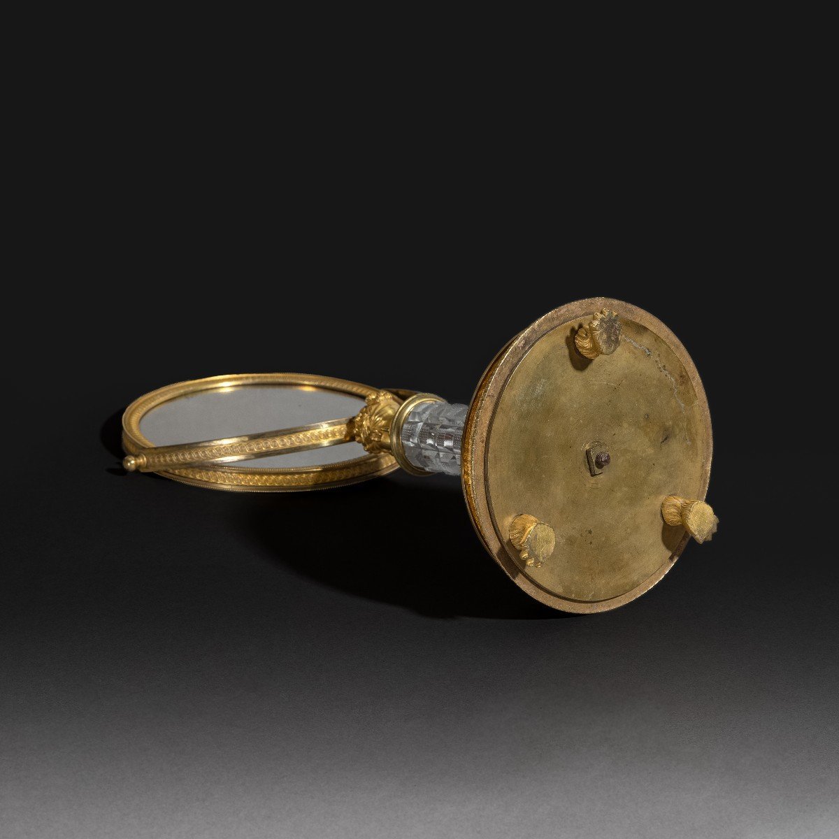 Paris, vers 1820 - miroir de table ou psyché - cristal et bronze à l'ormoulu-photo-1