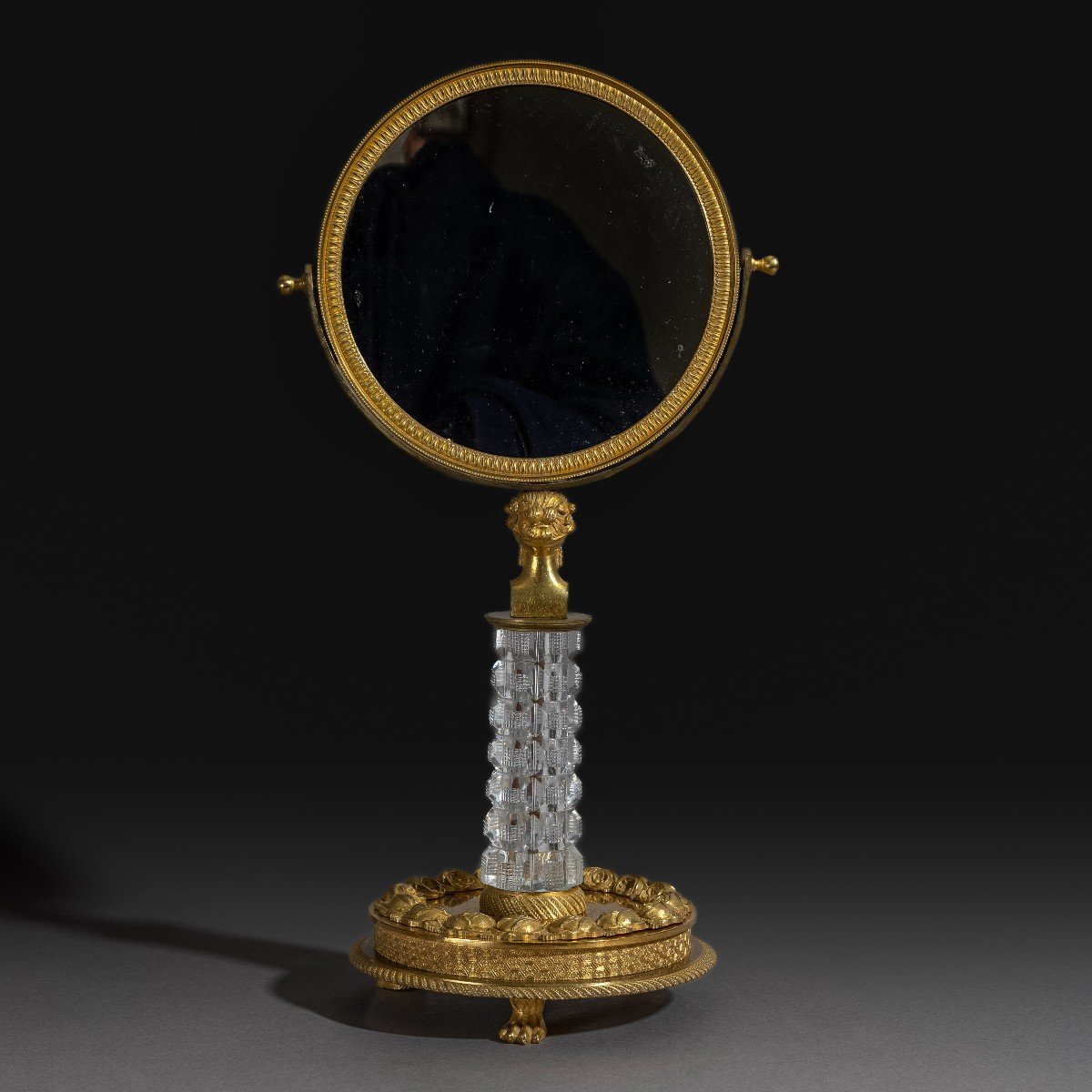 Paris, vers 1820 - miroir de table ou psyché - cristal et bronze à l'ormoulu-photo-5