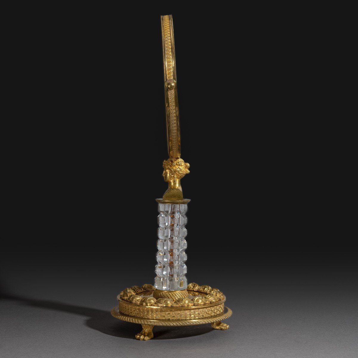 Paris, vers 1820 - miroir de table ou psyché - cristal et bronze à l'ormoulu-photo-7