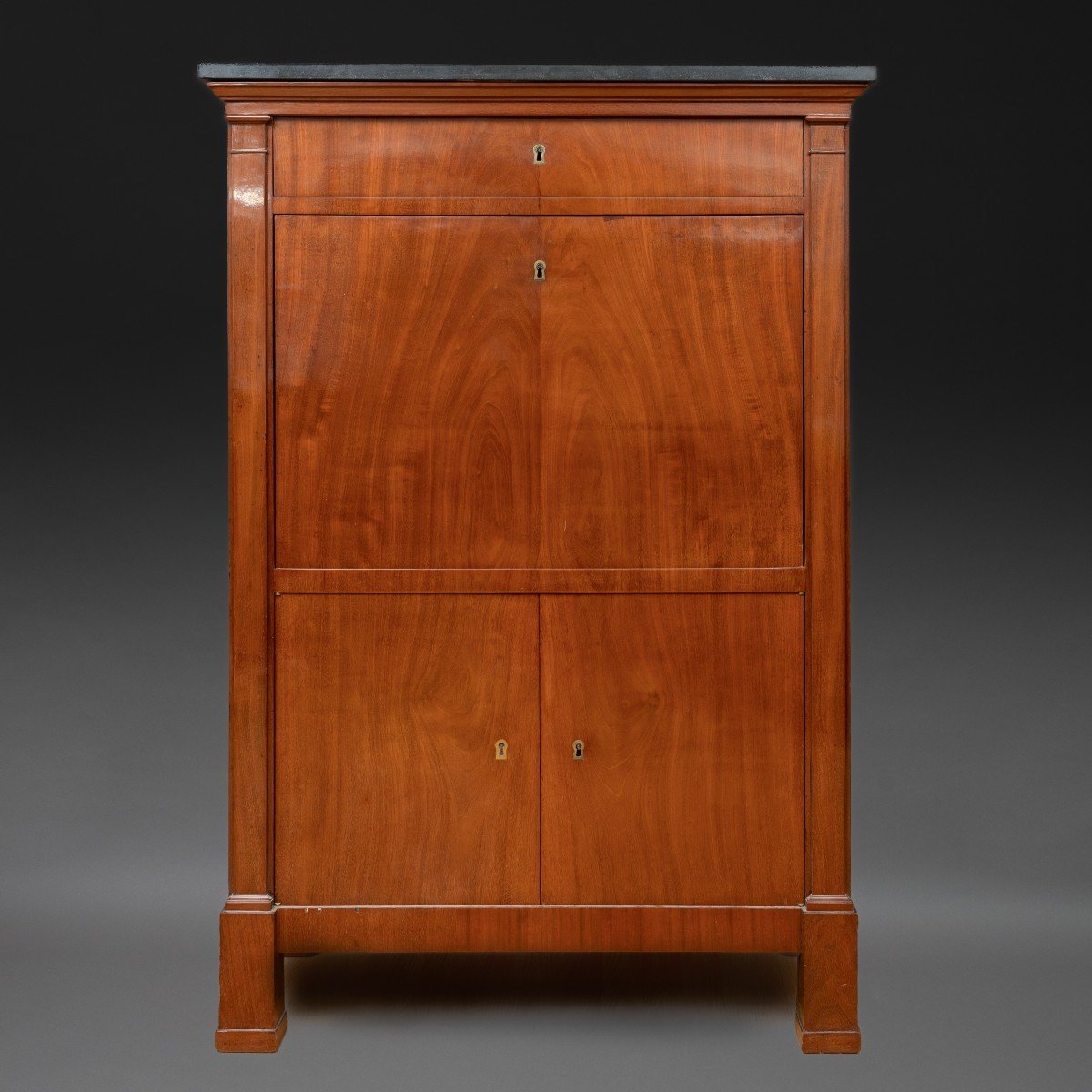 Jean Antoine Bruns - Mahogany Princely Secretary Desk - Delivered To Chantilly In 1816-photo-3