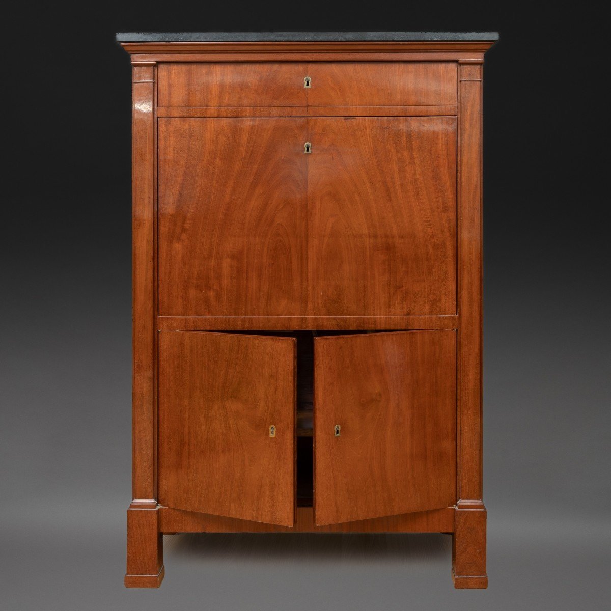 Jean Antoine Bruns - Mahogany Princely Secretary Desk - Delivered To Chantilly In 1816-photo-4