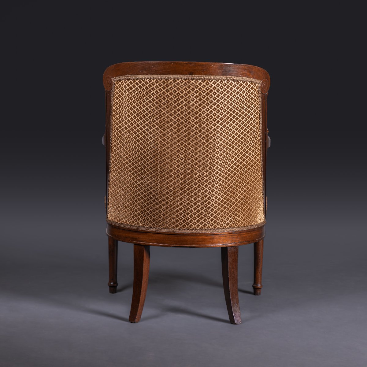 Jacob Desmalter - fauteuil gondole 'de bureau' en acajou - livré pour la  Mse de Montcalm -photo-3
