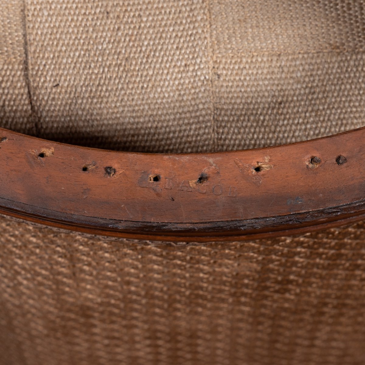 Jacob Desmalter - fauteuil gondole 'de bureau' en acajou - livré pour la  Mse de Montcalm -photo-4